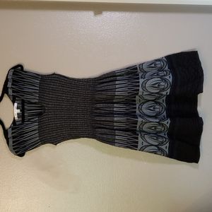 Max studio dress women's black grey navy